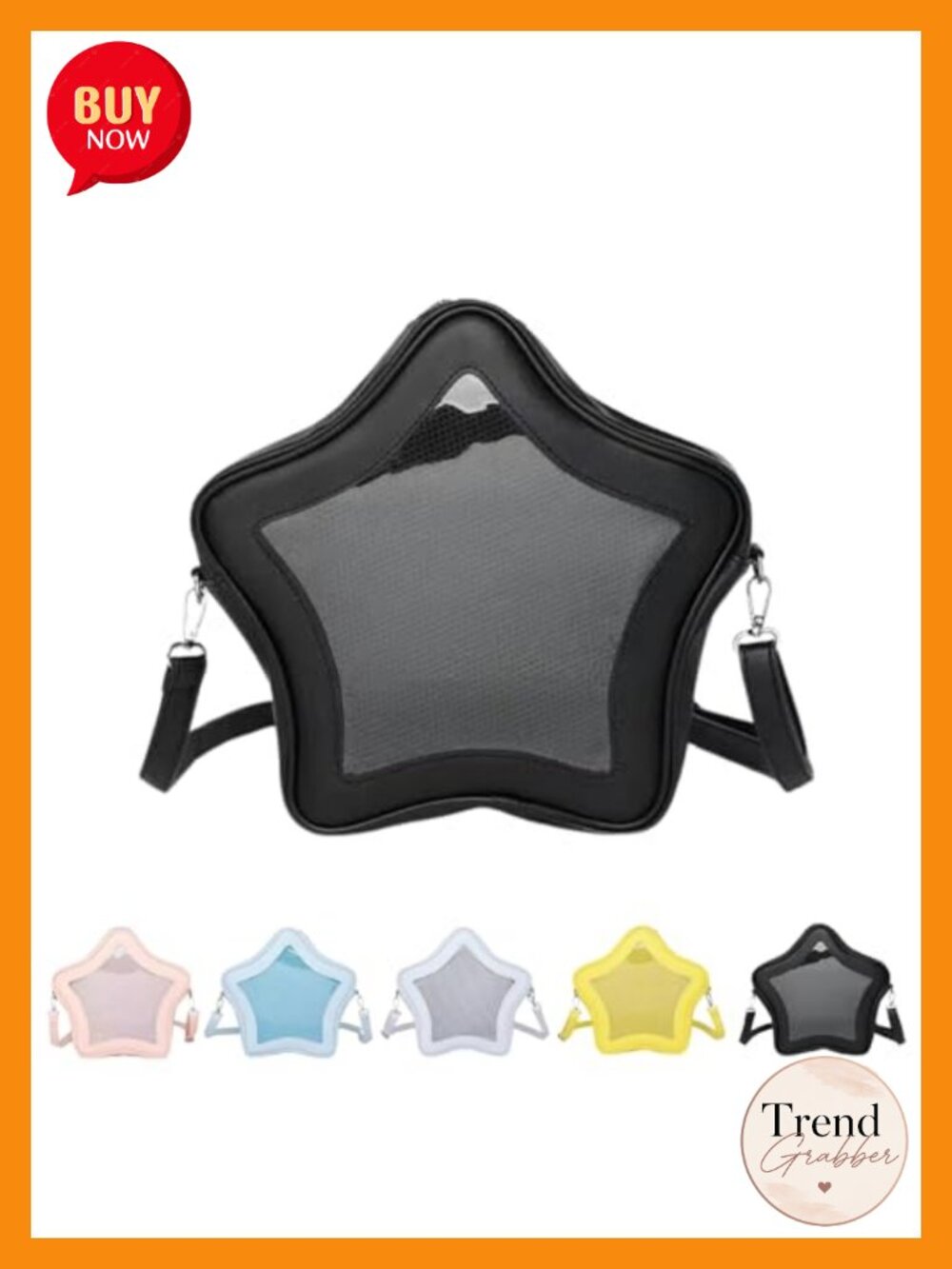 Kawaii Star-Shaped Backpack - Large Capacity, Waterproof Lightweight Crossbody